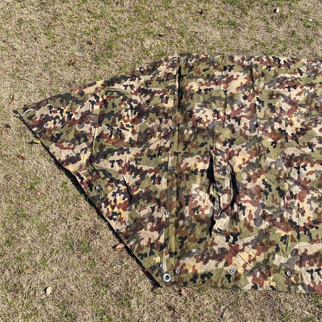 激レア】ドイツ 軍幕 アメーバカモ パップテント ハーフ 1枚