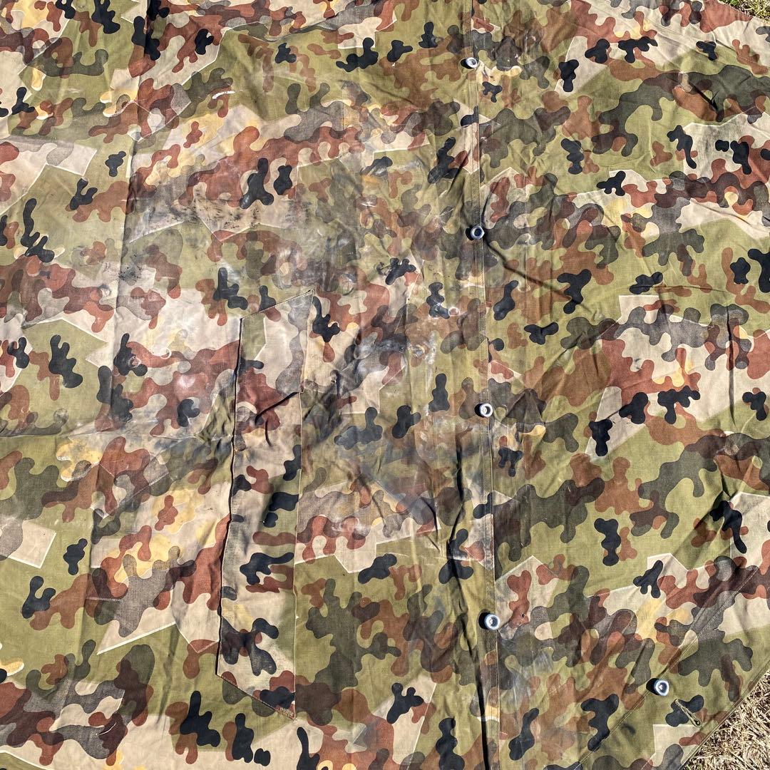 激レア】ドイツ 軍幕 アメーバカモ パップテント ハーフ 1枚