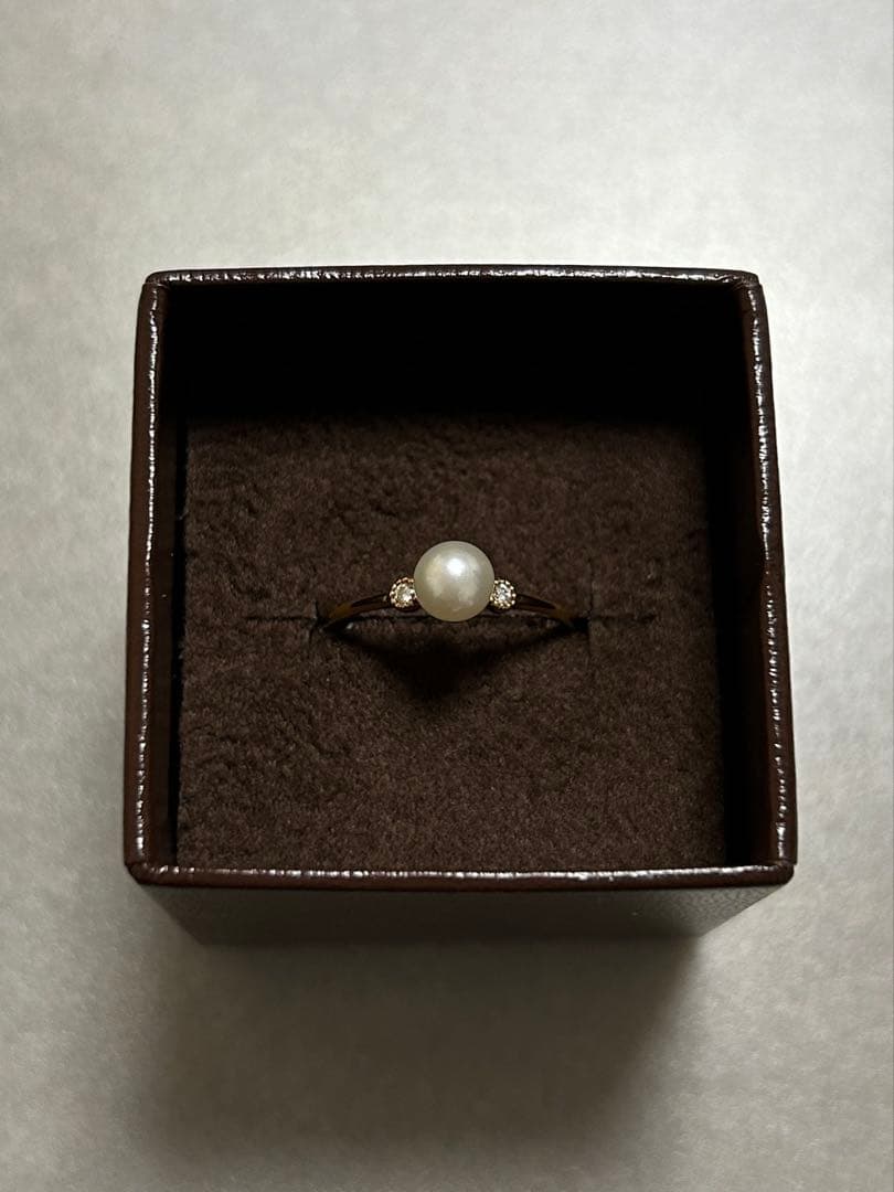 ete 18金　パールリング　#11号 K18YG スケール パール/ダイヤモンド リング（202002） ｜ women
