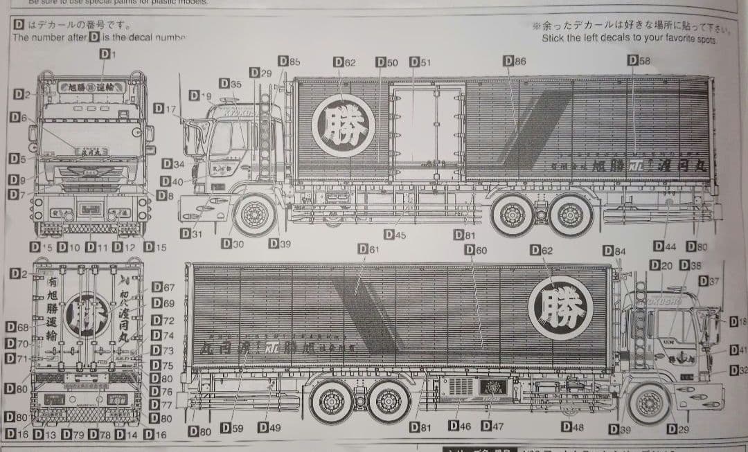 アオシマ1/32　ヘビーフレイト アートトラックシリーズ 初代 渡月丸 未組立