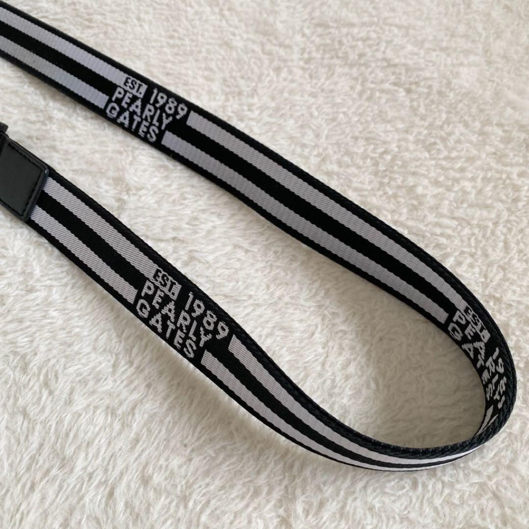 美品】パーリーゲイツ ゴルフ ベルト マグネットバックル ロゴ ライン