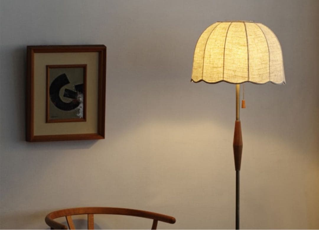 華金カップル フロア ライト 北欧 リゼット スタンド スカラップ