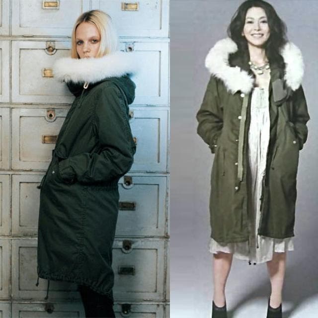 小泉今日子さん着 green M-65 モッズコート フォックスファー ライナー