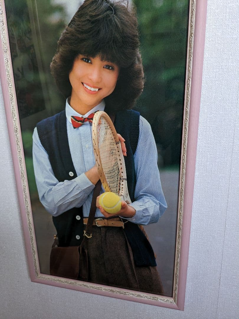 1980年代、松田聖子、木製パネル、永久保存版、額付、保管紙箱付