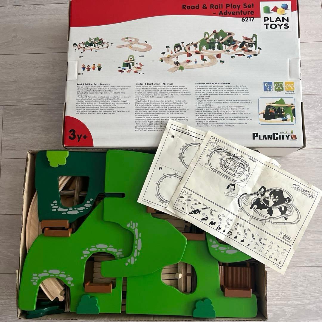再再値下げ中‼︎【PLAN TOYS】Road & Rail Play Set