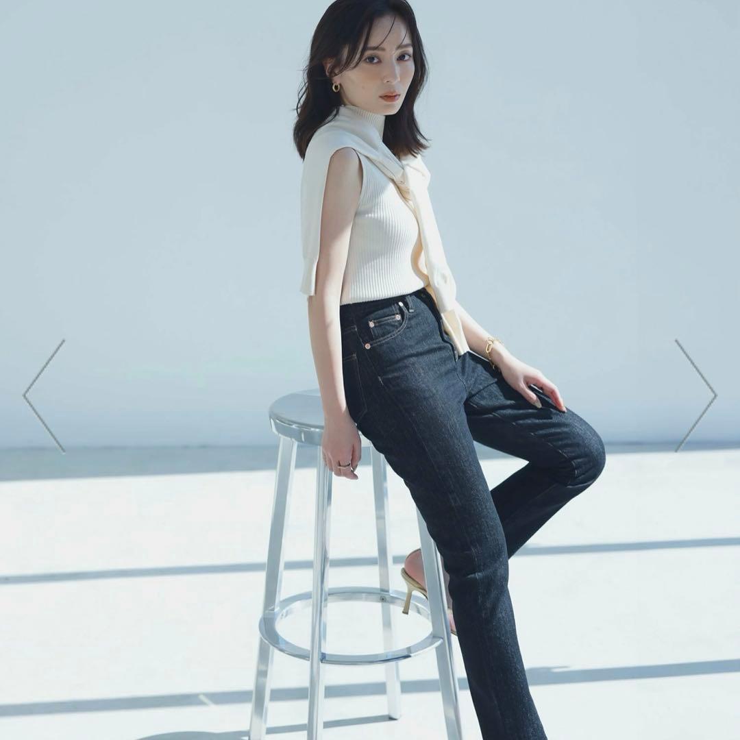 Slim straight denim スリムストレートデニム　0 Slim straight denim/スリムストレートデニム（デニムパンツ）｜anuans