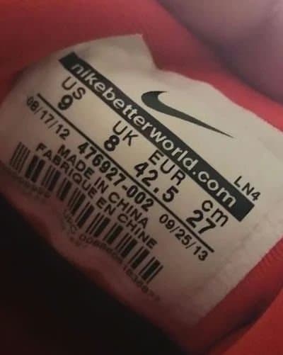 NIKE ロマレオス2 黒×赤 27.0cm