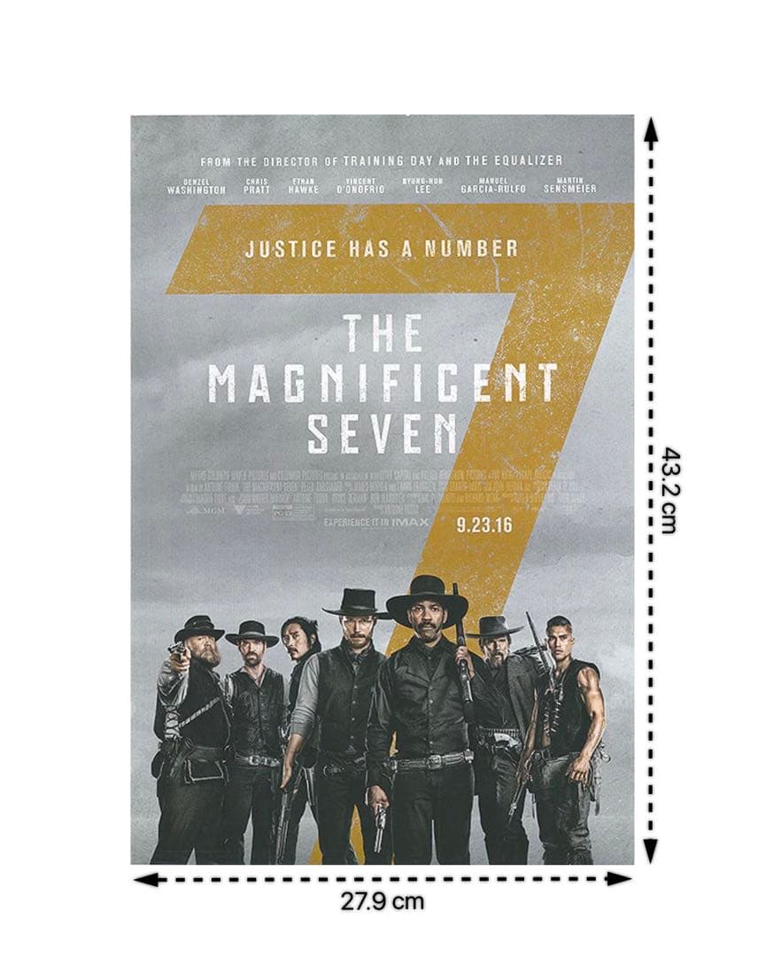 枚数限定*映画館用片面印刷ポスターUS版:マグニフィセントセブン