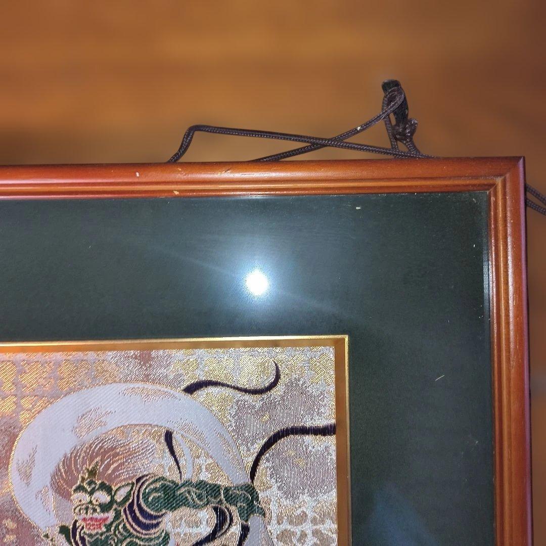 西陣織　 風神雷神図　作者不明