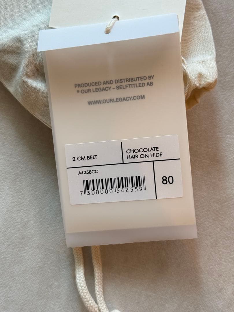 Our Legacy 2cmベルト chocolate hair on side OUR LEGACY 2CM ベルト Chocolate Hair On Hide (OUR LEGACY/ベルト
