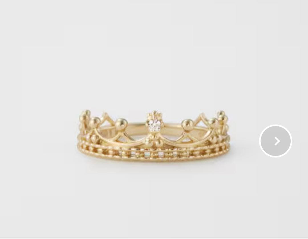 【NOJESS ノジェス】K10 ピンキーリング　3号　クラウン　王冠 K10ダイヤモンドピンキーリング｜ピンキーリング｜ノジェス 公式