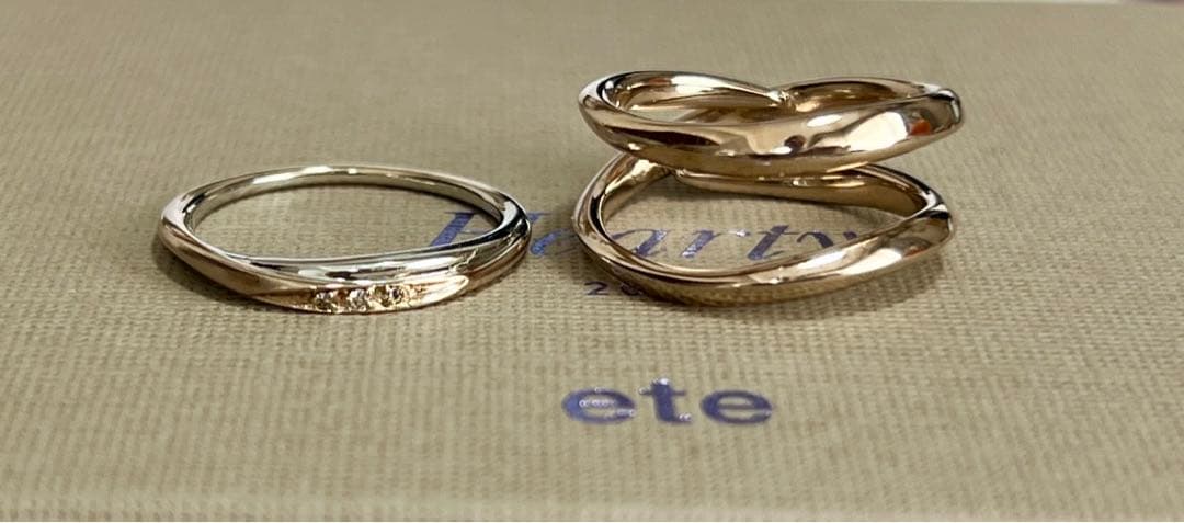 ete パズルリング 冬限定ハーティ 13号 2021クリスマス 2個セット