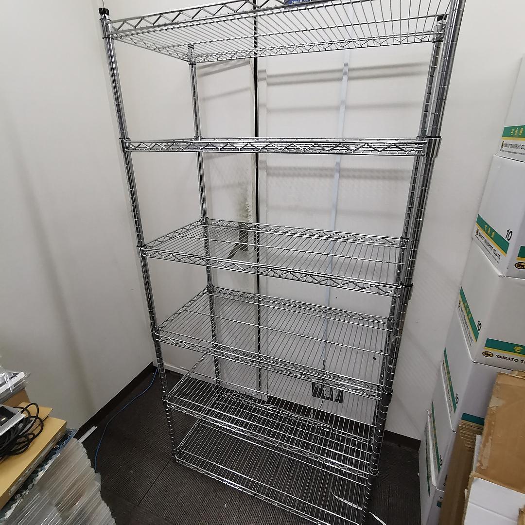 幅90cm　スチールラック 5段 シルバー インテリアラック 幅90 5段 ポール径25mm M62 | スチールラック