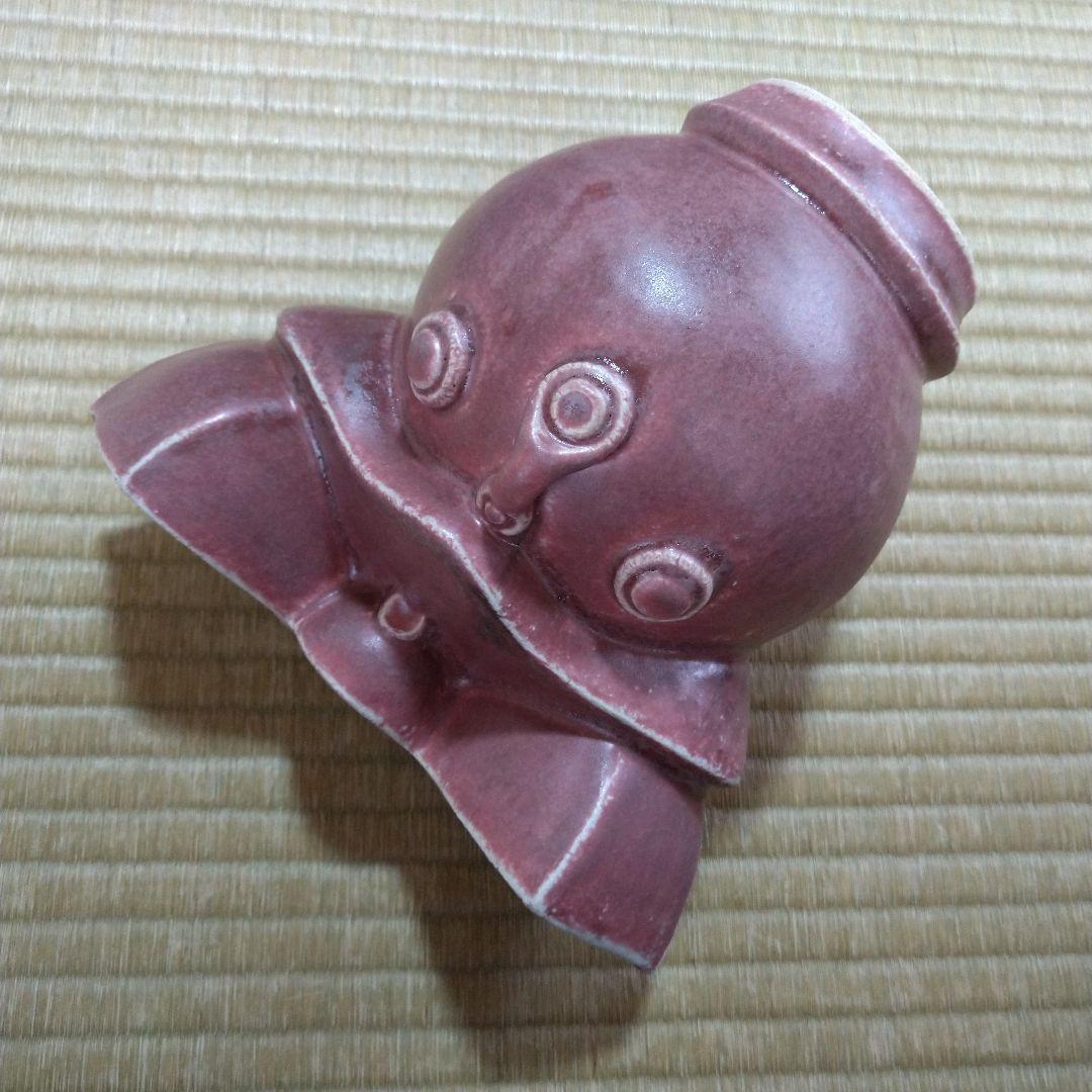 河井創太 辰砂貼文扁壷 桐共箱 黄布・栞・先生サイン入り陶