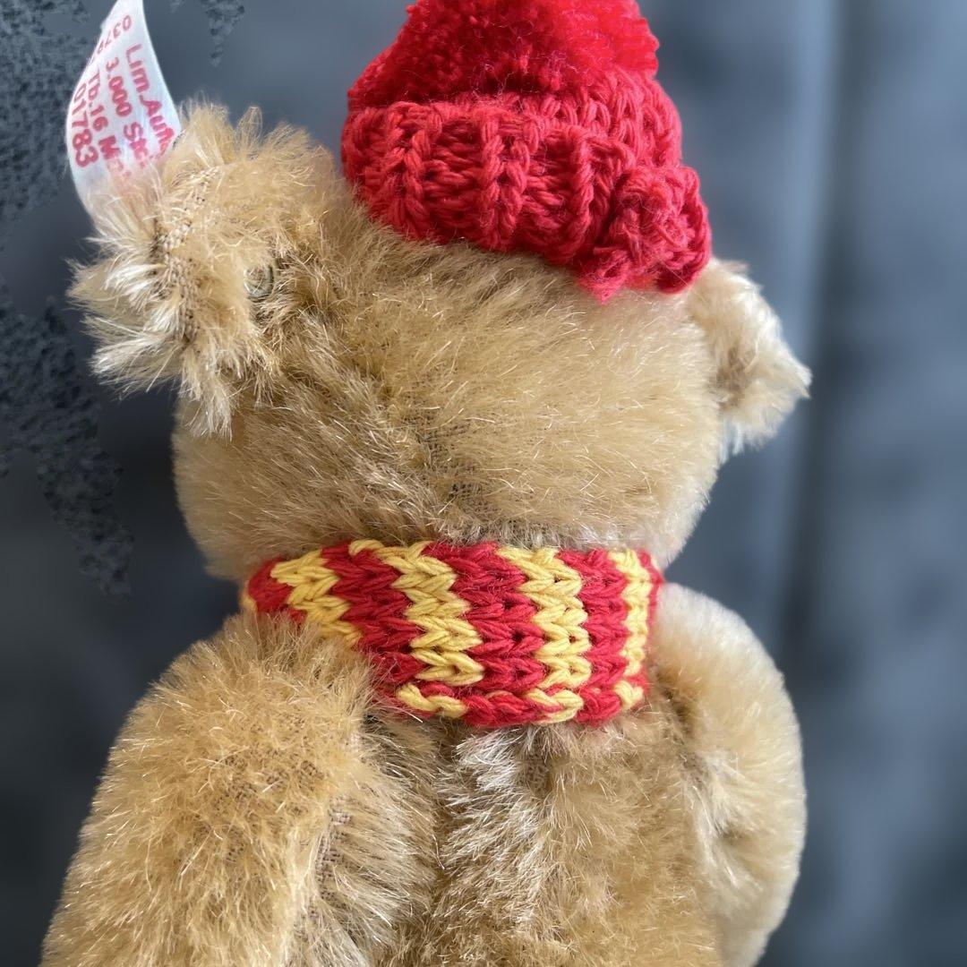 シュタイフ/Steiff◆世界限定クリスマス・ソリセット2002テディ２体セット