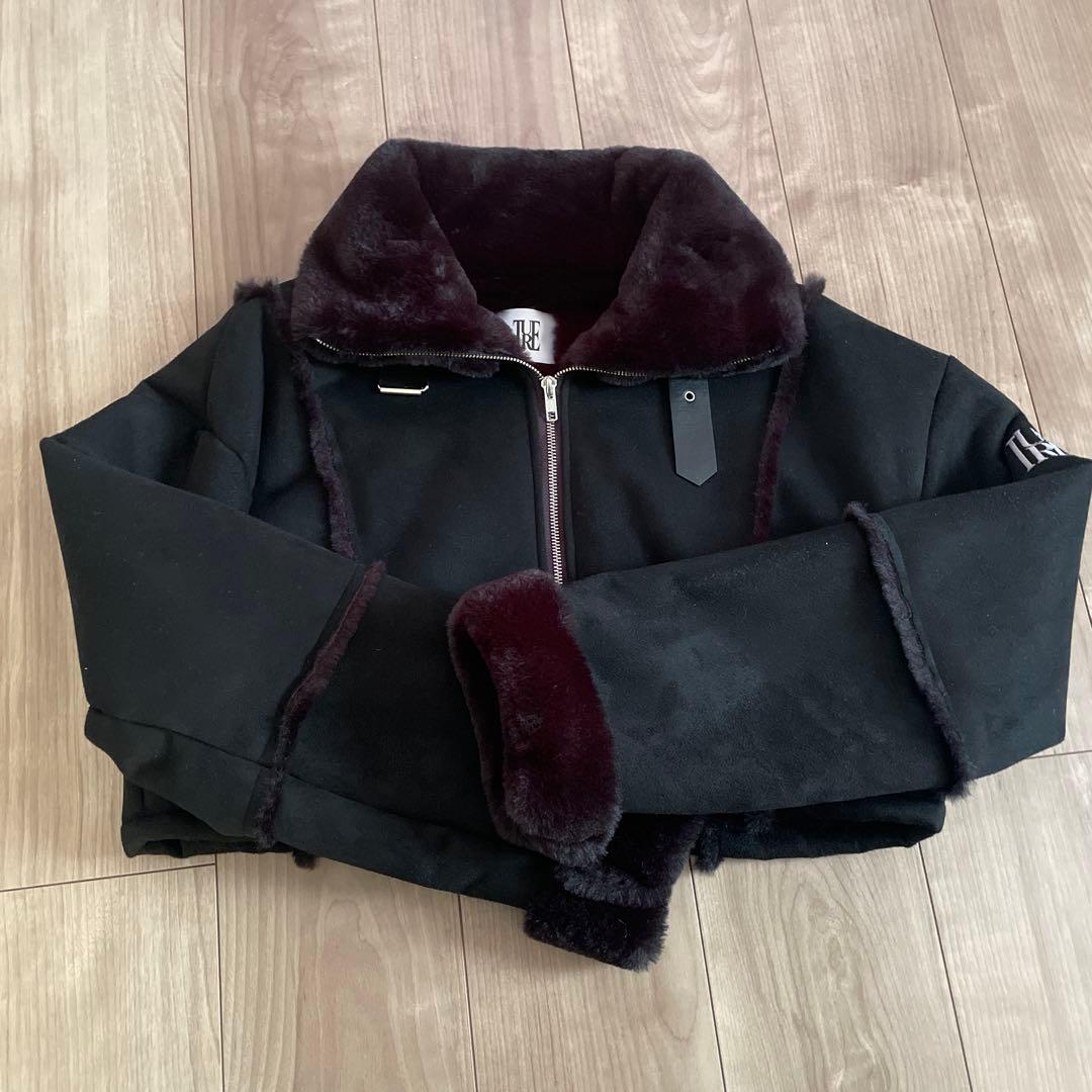 【カリナ着用 ✨】 TRUE ムートンコートBLACK 定価32000即日発送