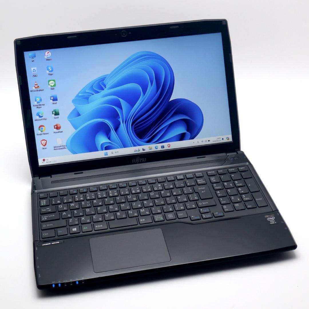 富士通 Core i7 SSD ノートパソコン Win11 オフィス付 A29