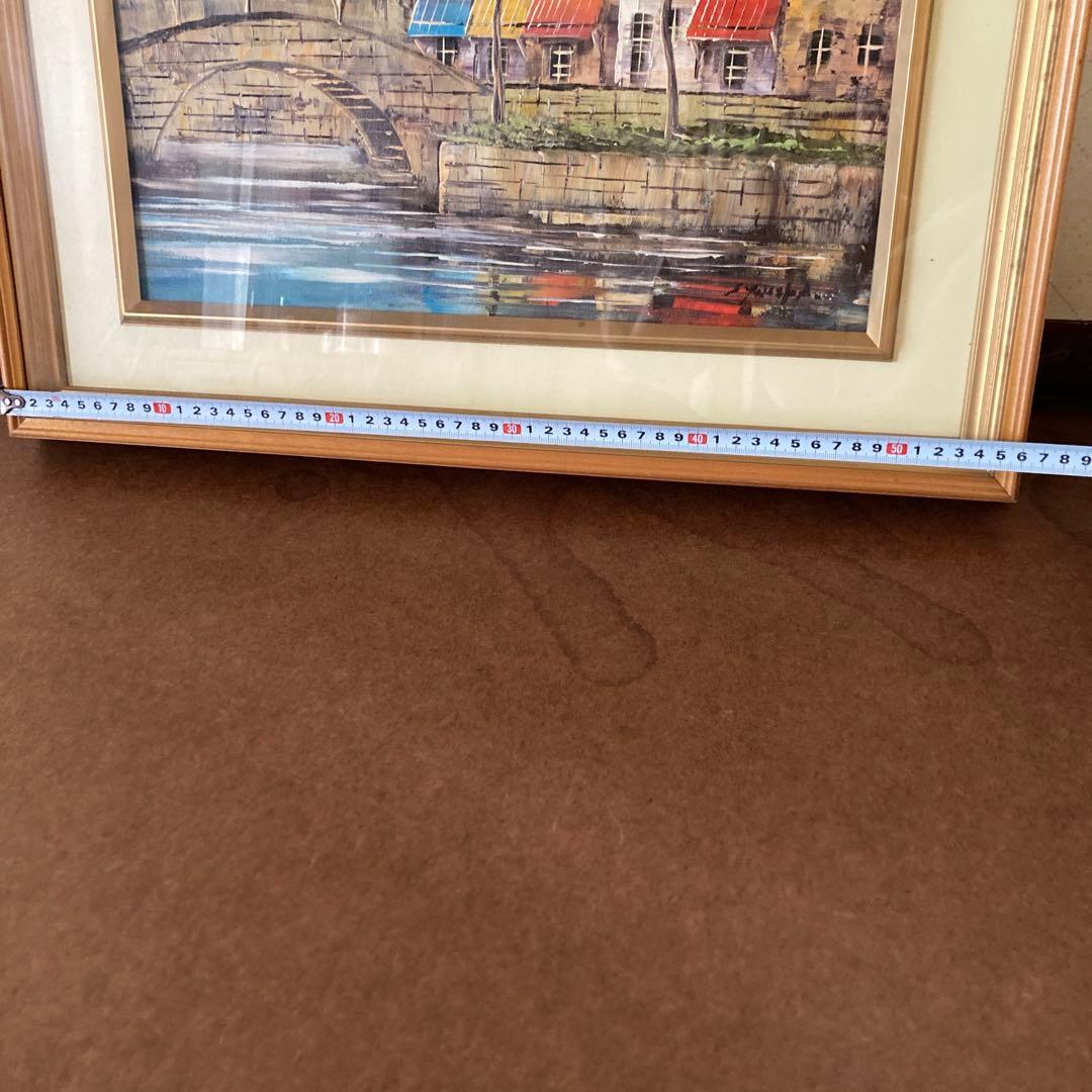 風景画 パリの街角額縁付き