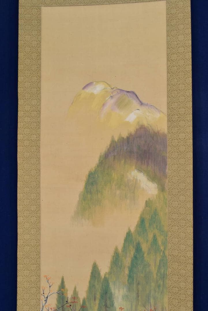 作者不詳/里道秋色図/掛軸☆宝船☆AB-73