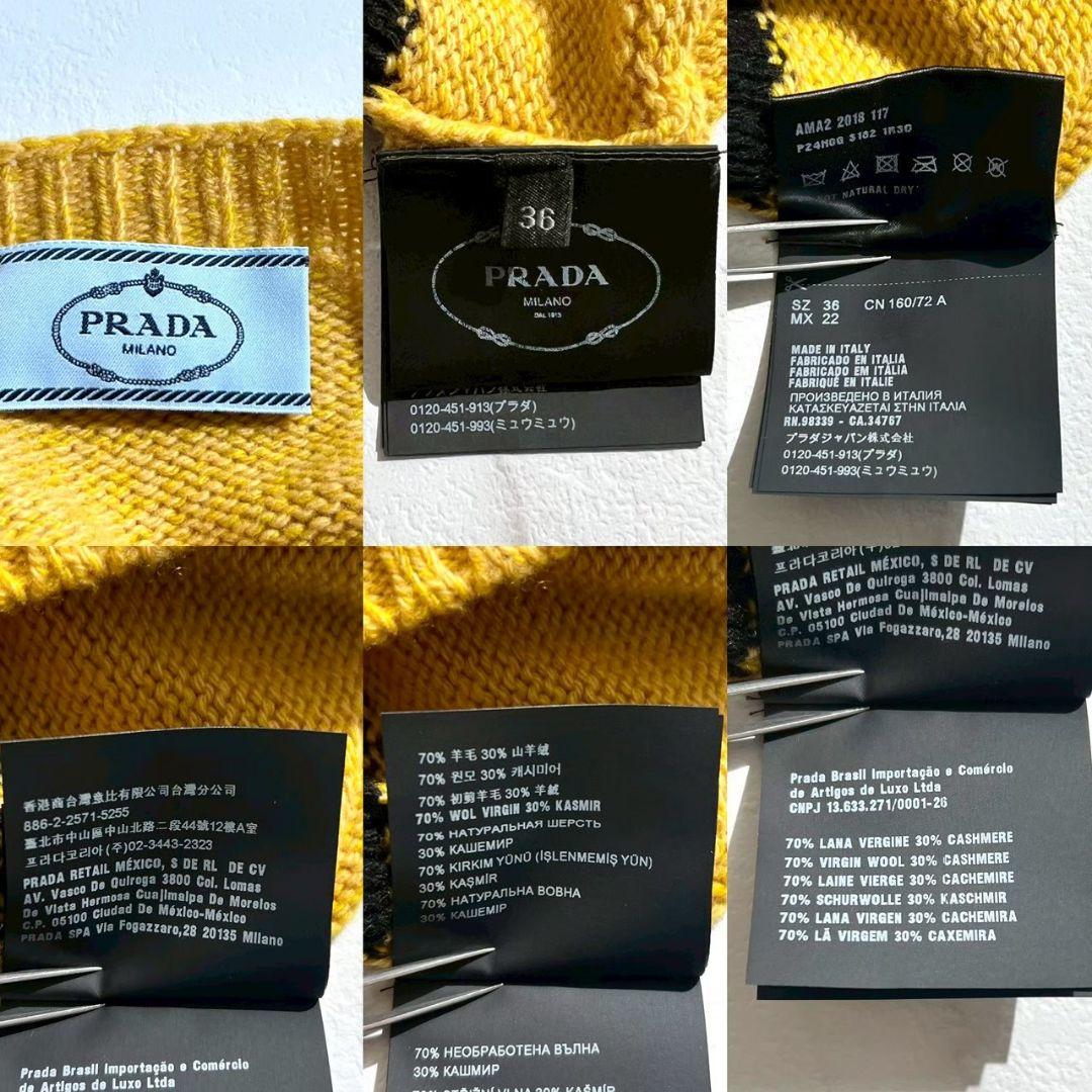 極美品！プラダ モンキー刺繍 カシミヤ混 クルーネックニット セーター