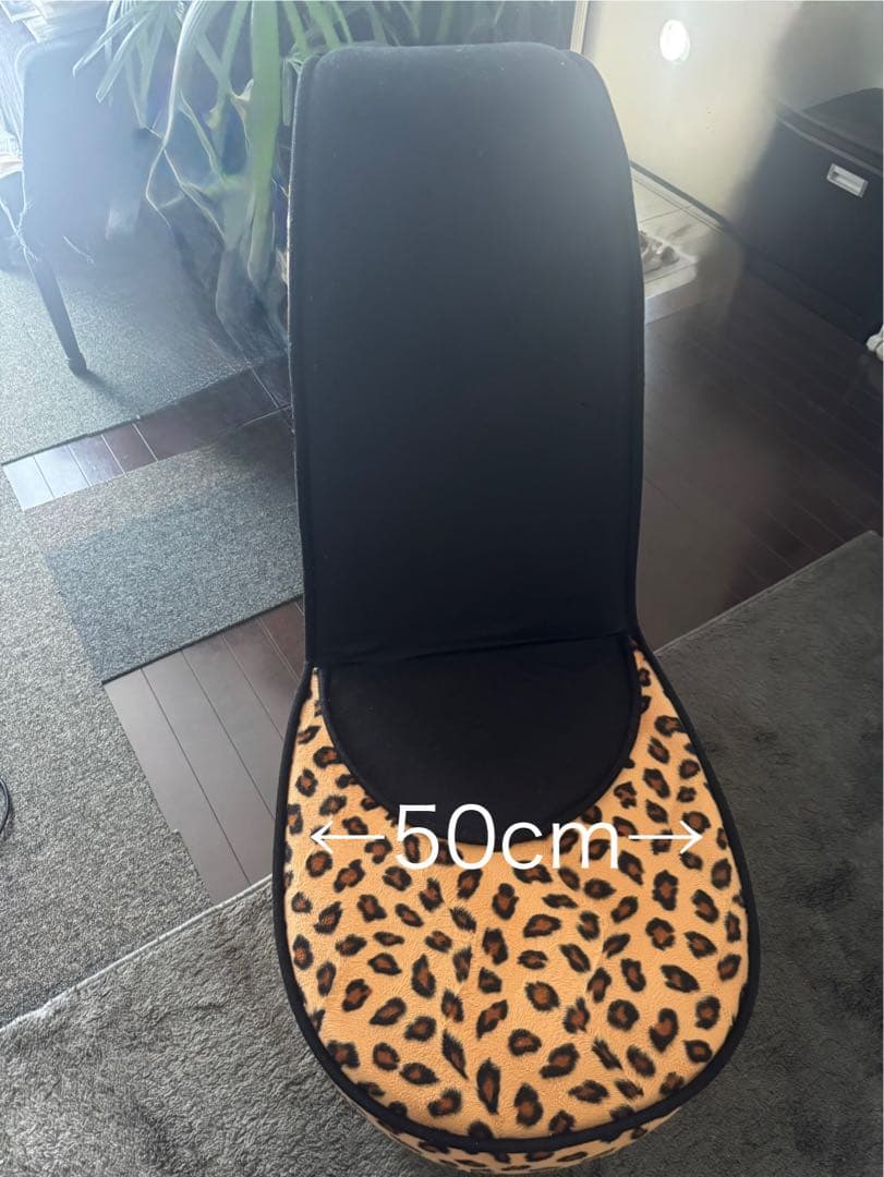 ヒール型椅子 ヒョウ柄