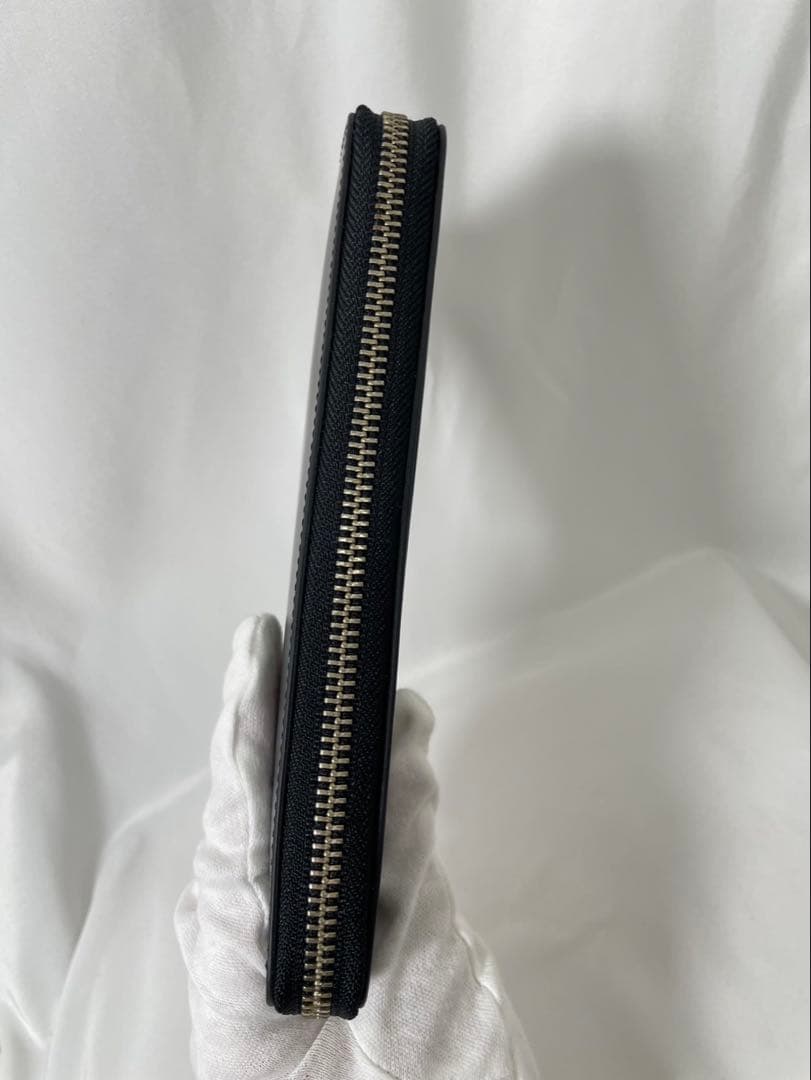 未使用に近い fico フィーコ 長財布 コードバン ラウンドジップ GANZO