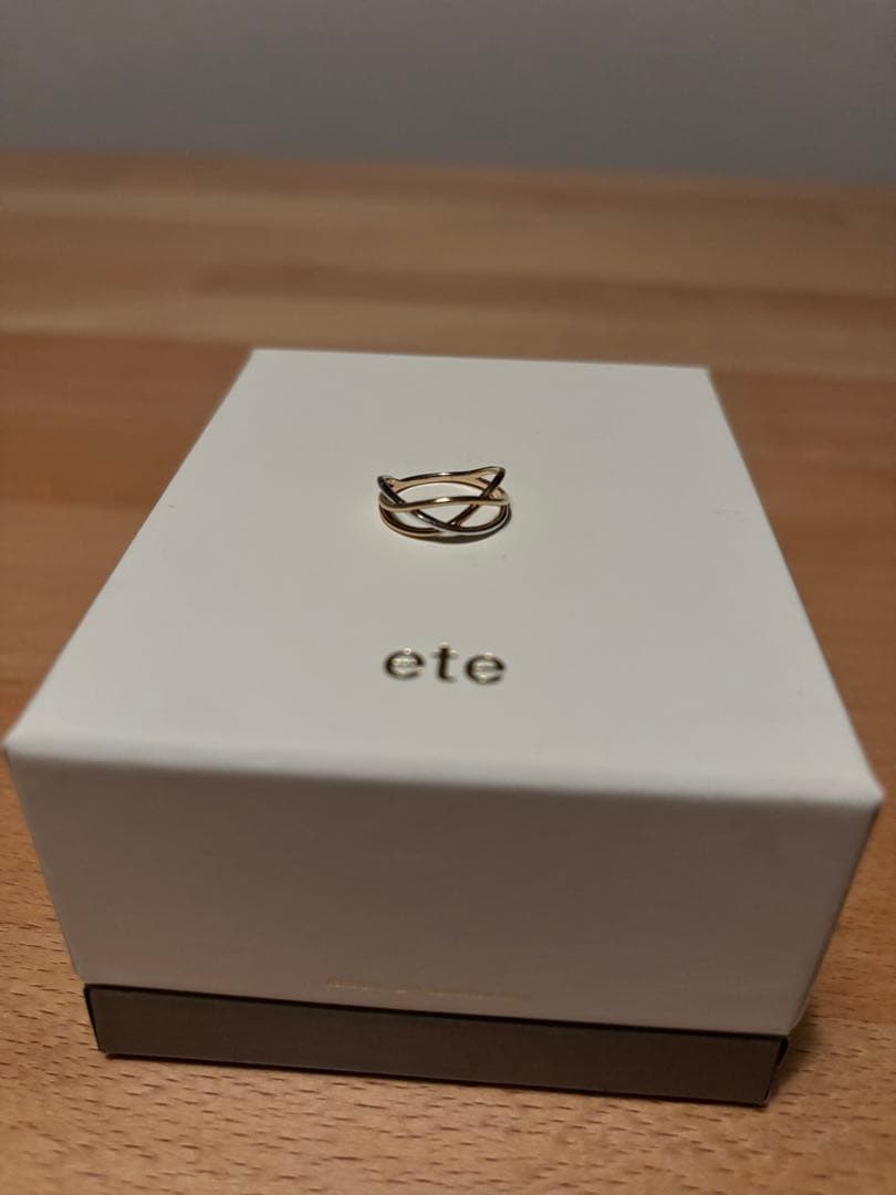 す*)様 ete トリプルクロスライン ピンキーリング 10K 4号 - メルカリ