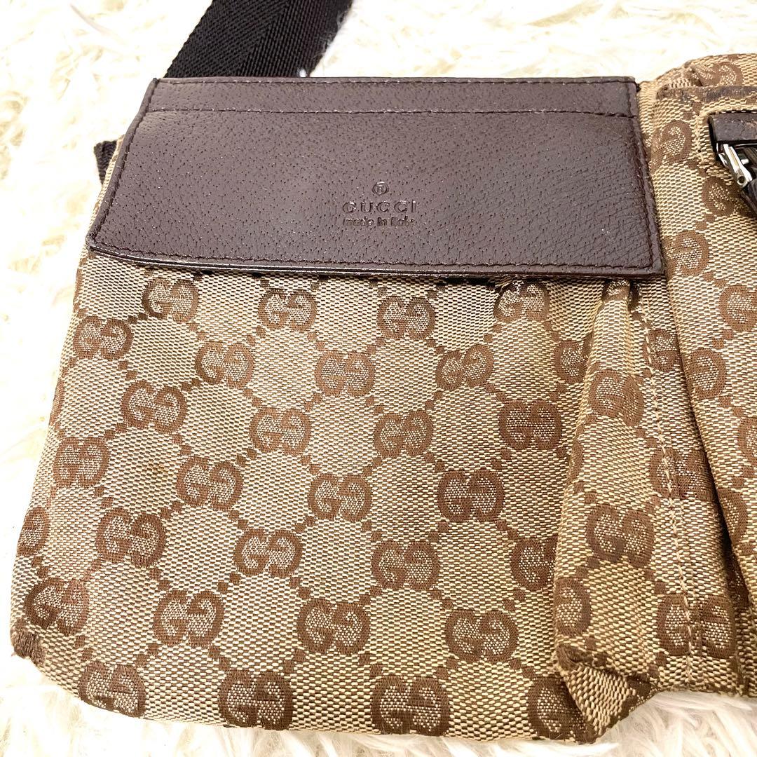 人気モデル GUCCI グッチ 28566 200047 GG柄 ボディバック - メルカリ
