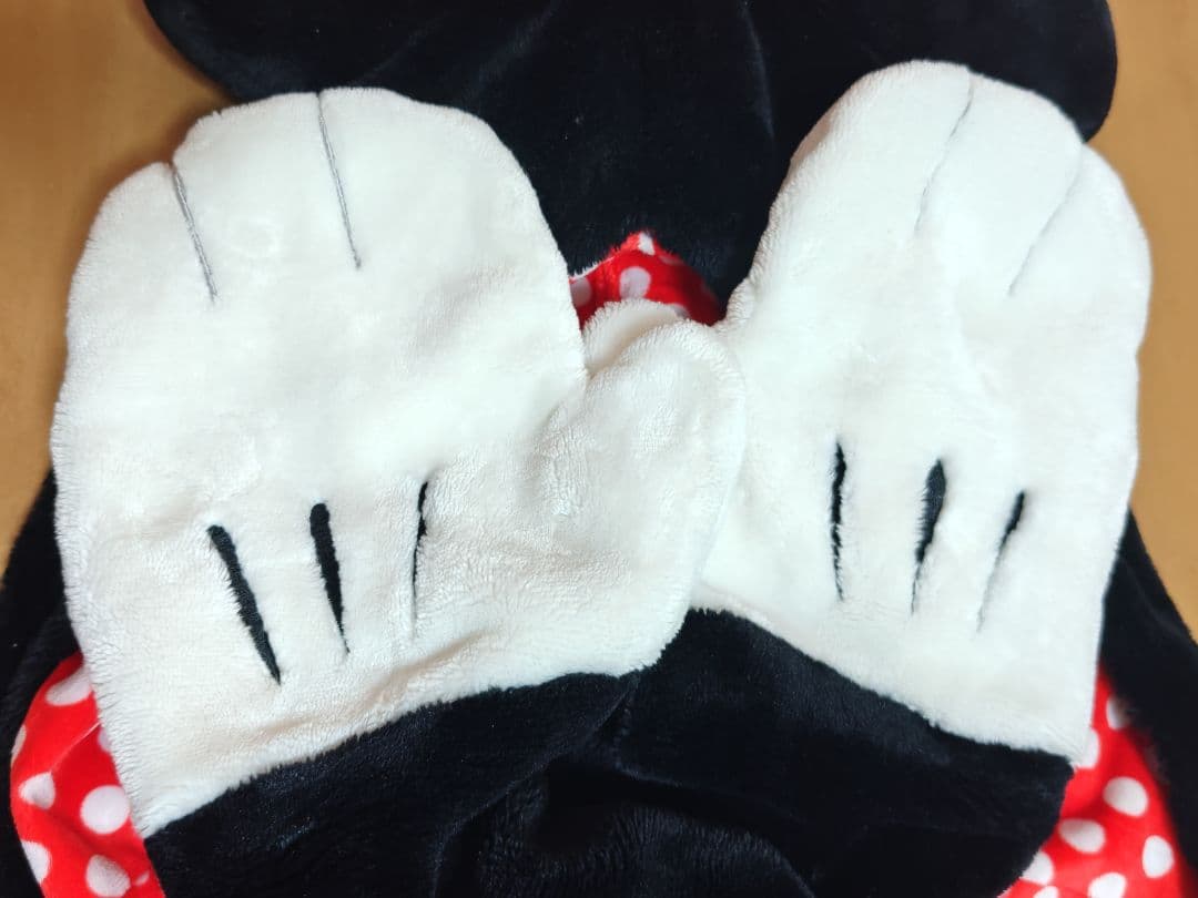 【美品】ディズニー　ミニー　ファンキャップマフラー