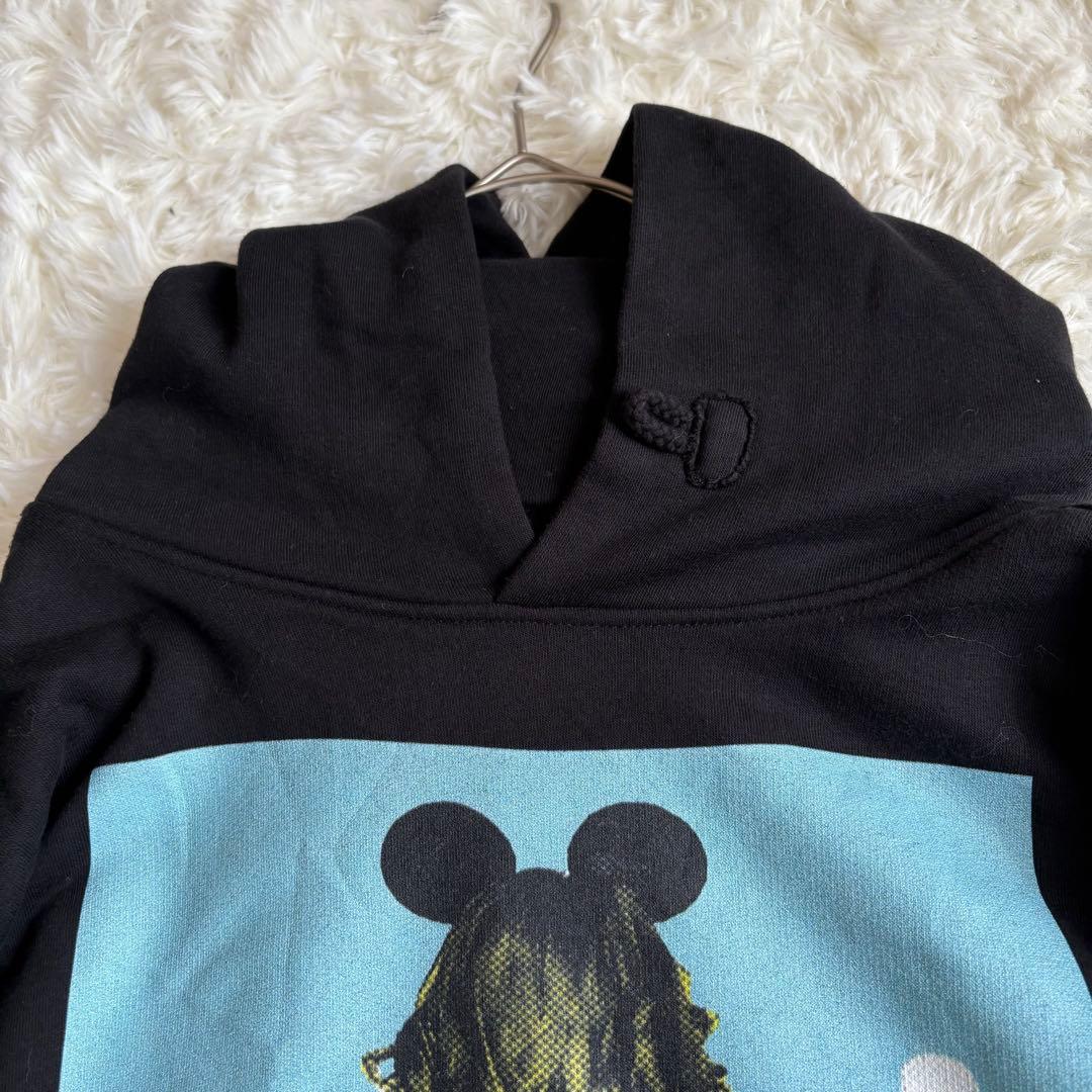 完売品 レア美品 ノーコメントパリ ミッキー パーカー USのM ブラック