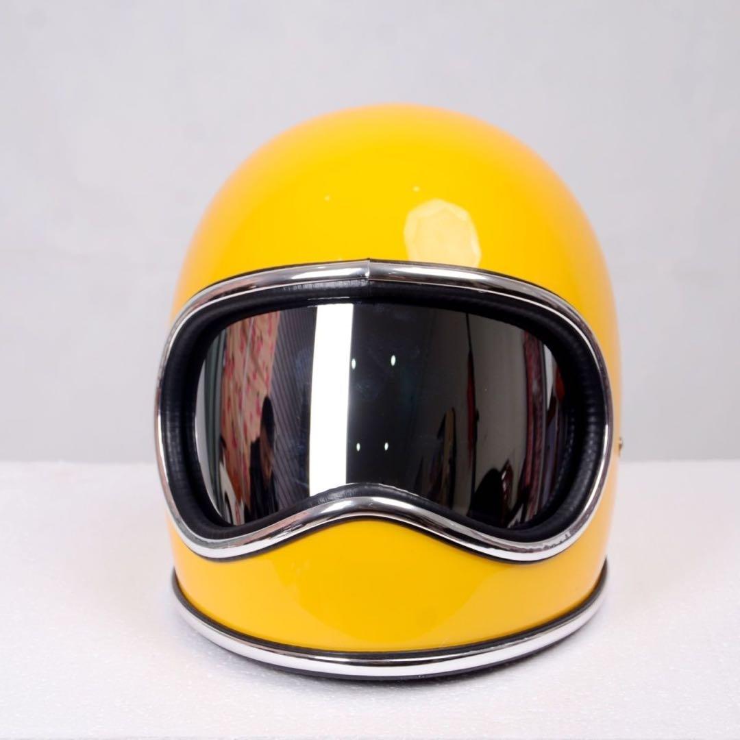 SORKSCER レトロ宇宙スタイルヘルメットシールド+ゴーグル付きフル