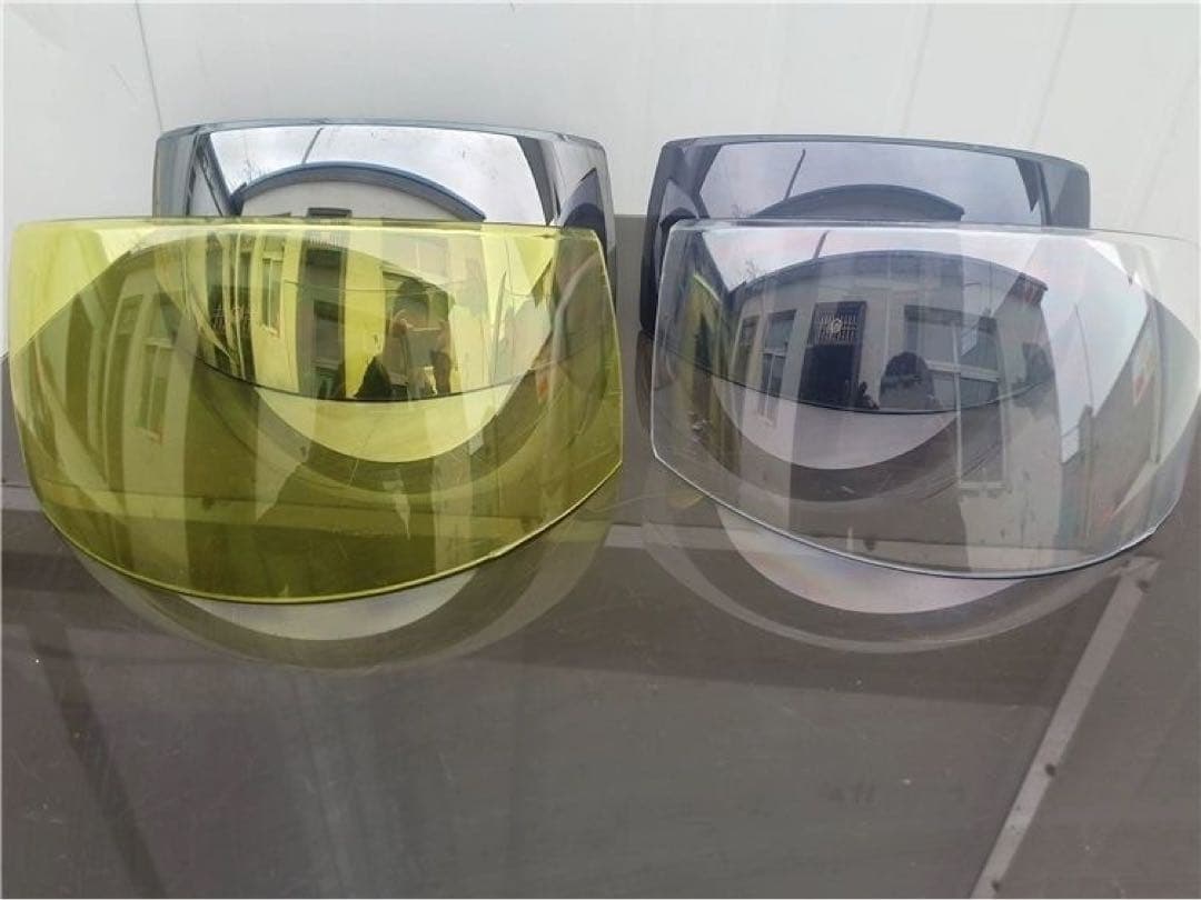 SORKSCER レトロ宇宙スタイルヘルメットシールド+ゴーグル付きフル