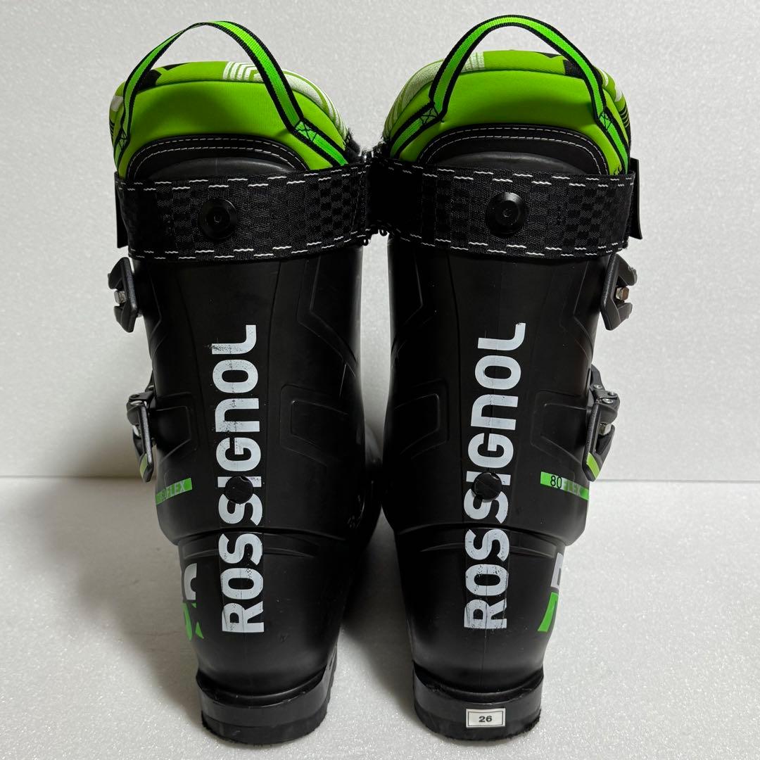 26-26.5cm ロシニョール スキーブーツ メンズ SPEED 80黒色緑色