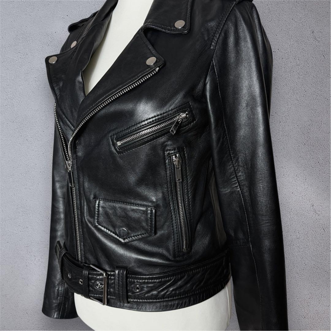 ダークコア y2k レザー ライダースジャケット 短丈 jacket NANA - メルカリ
