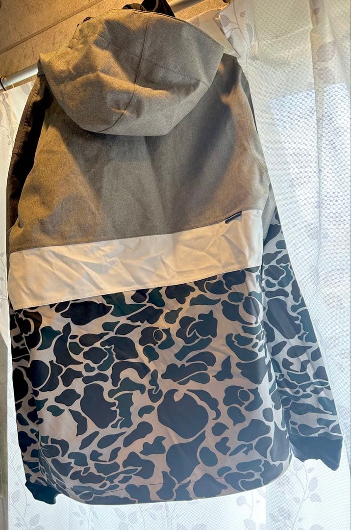 新品AAダブルエー M-JK NEWDEAL グレー/カモ スノーボードウェアS