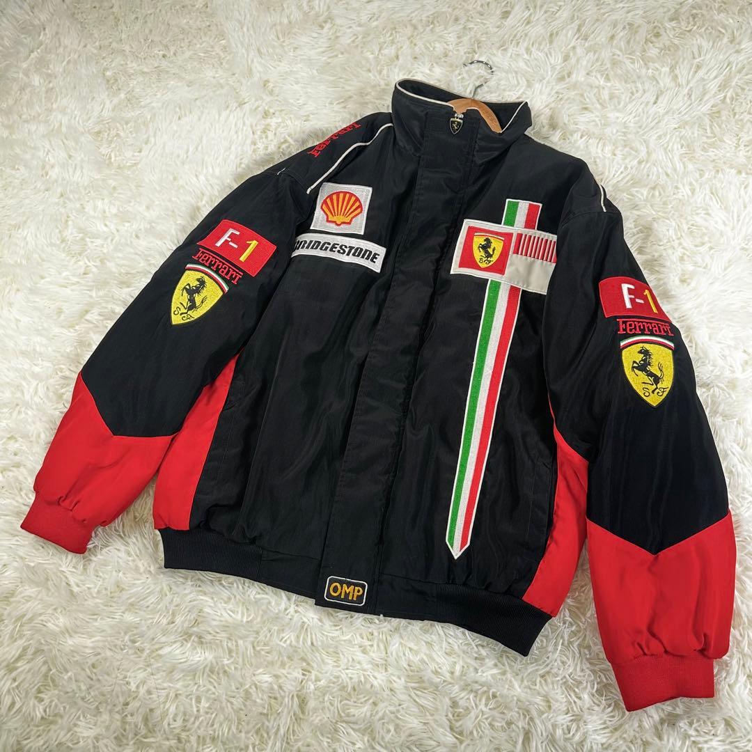 希少✨ フェラーリ レーシングジャケット ブルゾン 企業ロゴ F1 L