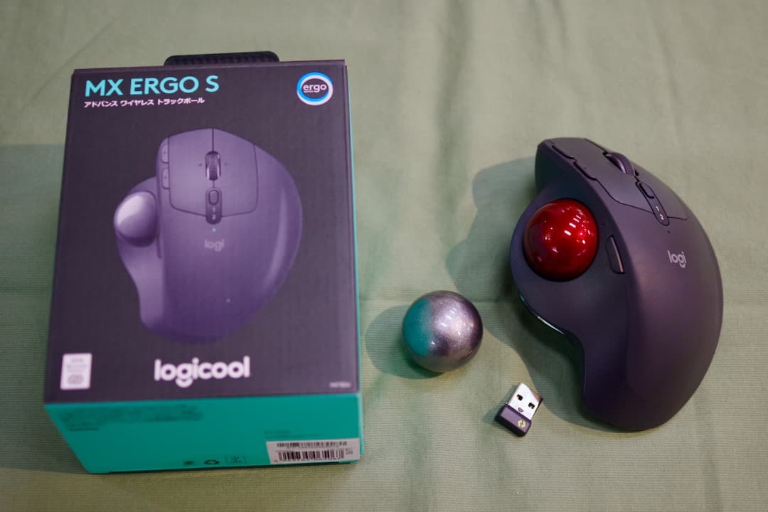 logicool MX ERGO S（赤玉+シルバー） MX Ergo S - ワイヤレス トラックボールマウス |ロジクール