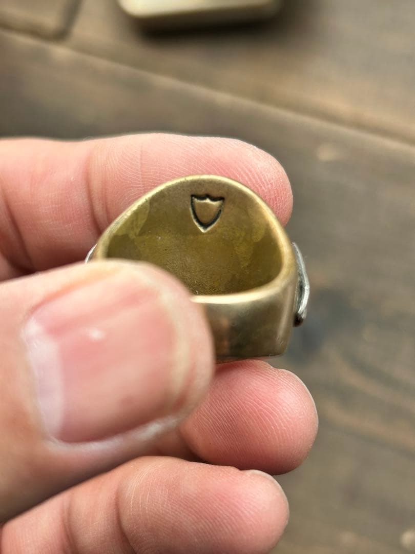 HTC メキシカンリング 23号 スカル シルバー925 真鍮 USA製 - メルカリ