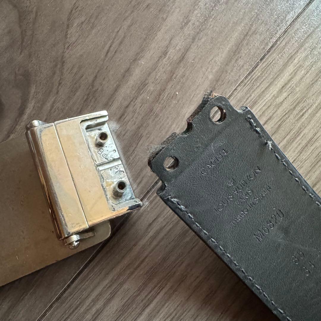 ジャンク品】ルイヴィトン ベルト サンチュール アヴァントゥール 黒