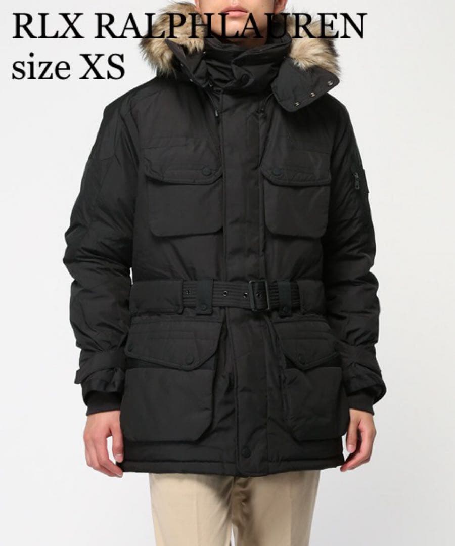 美品 RLX ラルフローレン ダウンジャケット ベルト付き 撥水加工 定価9