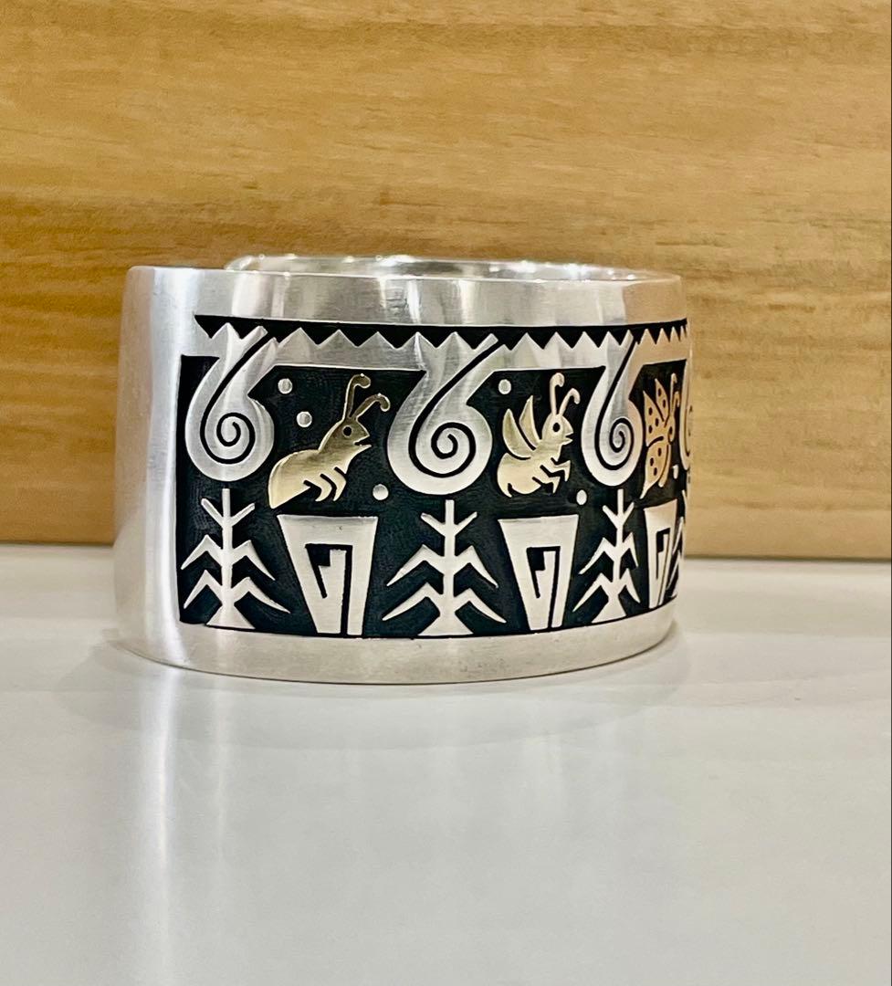 ホピ族Gary & Elsie Yoyokie インディアンバングル14K - メルカリ