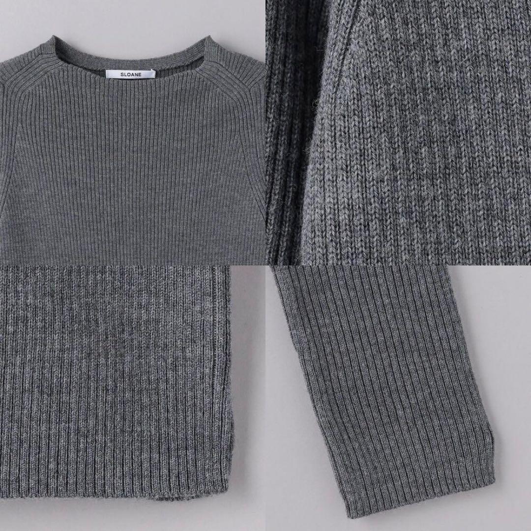 たびこ 様専用] SLOANE×UA - 一部別注14Gリブクルーネックニット