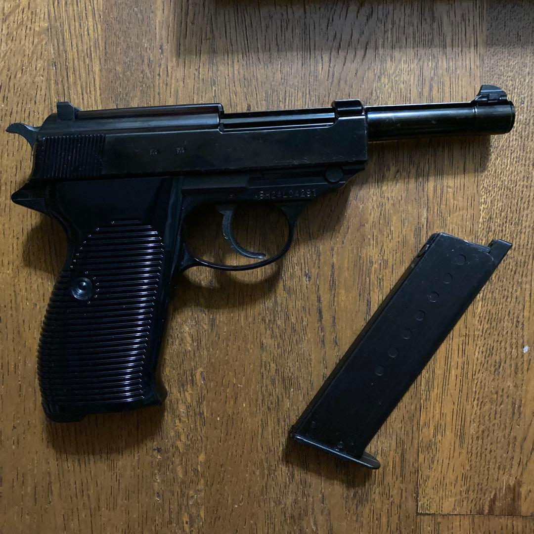 [★中古] マルゼン　ワルサーP38　ブラックメタル　ガスブローバック