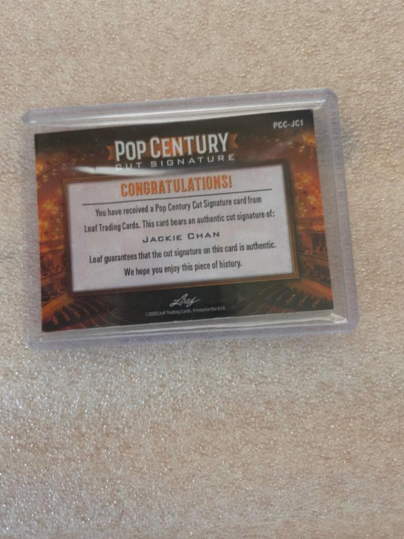 マ*ロ様 ジャッキーチェン サインカード 2020 Leaf 直筆 - メルカリ
