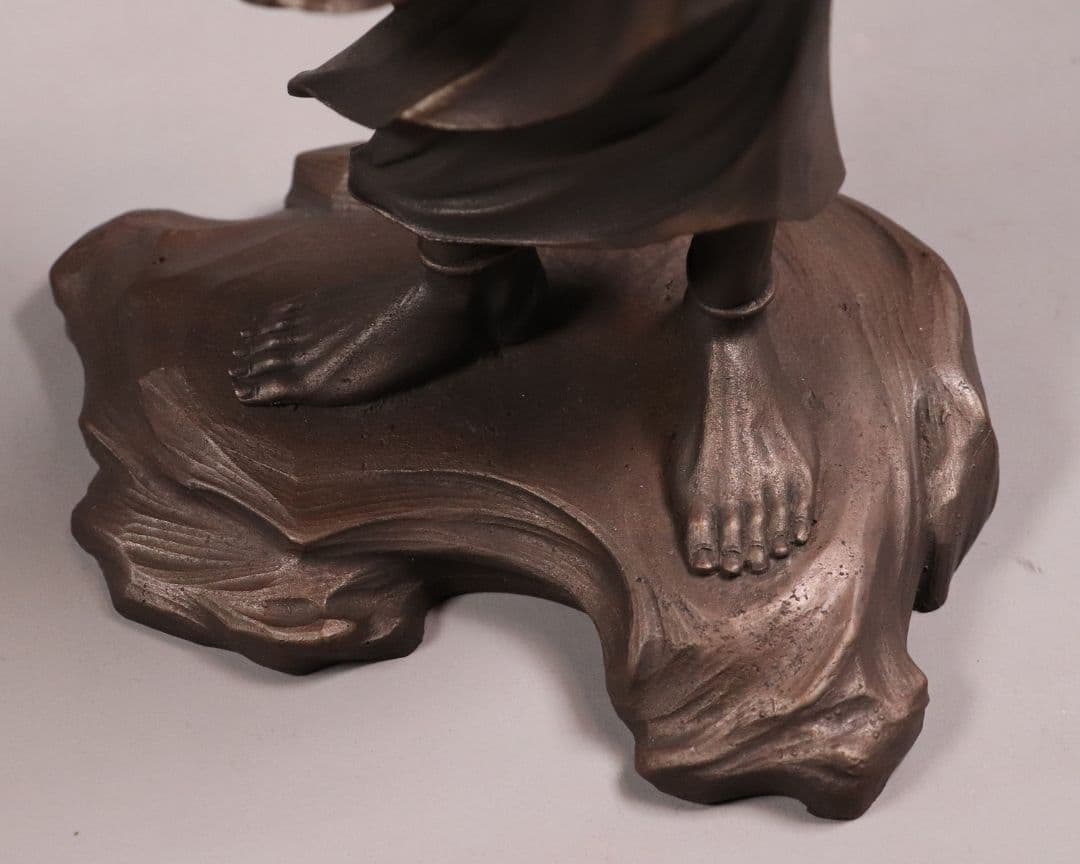 鋳銅製 高村光雲 原型 達磨大師 立像 共箱 置物 銅像 仏像【MA209