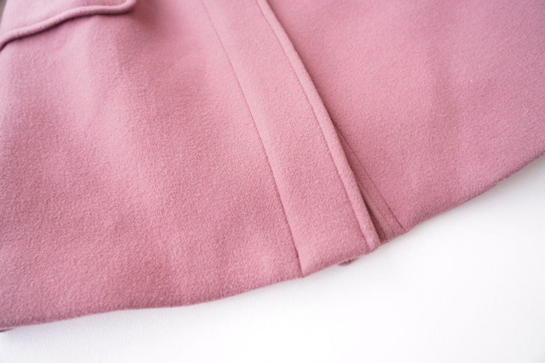 ブルーレーベル エアリーメルトンロングダッフルコート ピンク - メルカリ