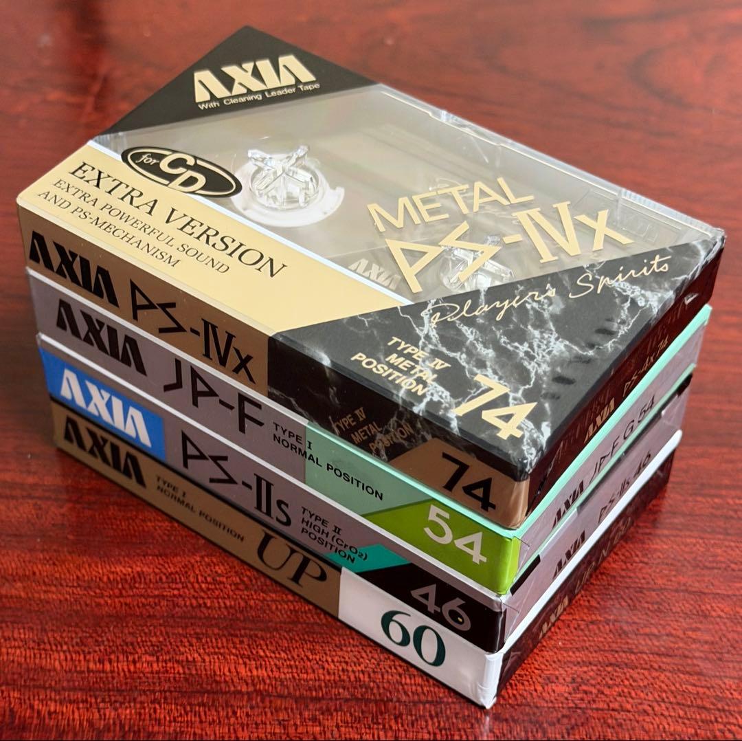 レア未使用品】カセットテープ AXIA PS-Ⅳx、JP-F他 4本セット - メルカリ