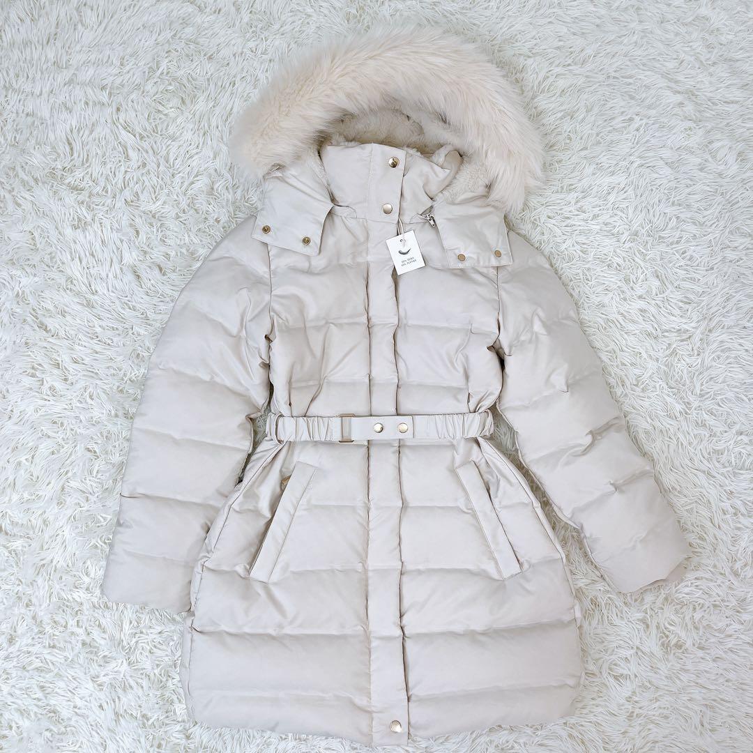 新品タグ付 今期 ZARA ベルト付き撥水加工ダウンコート - メルカリ
