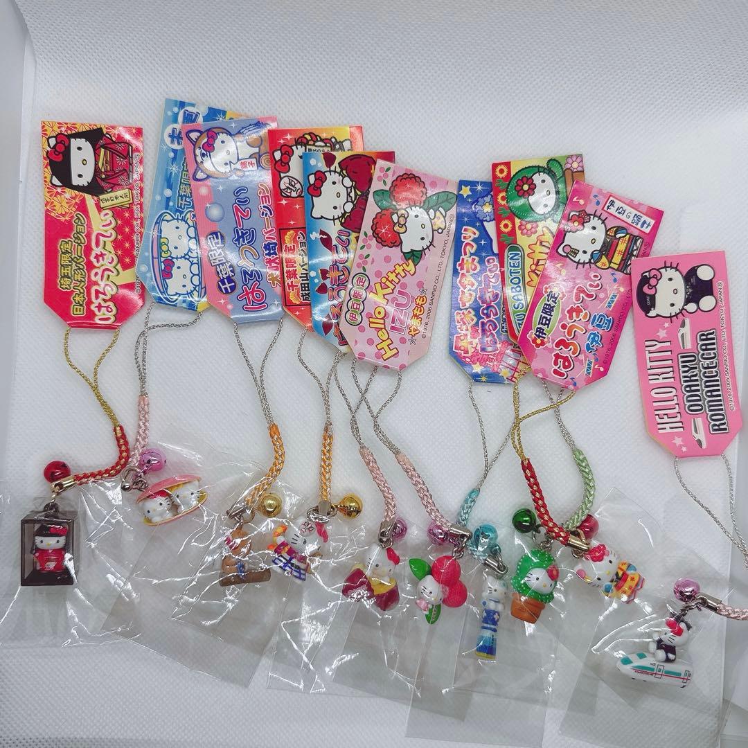 ハローキティ ご当地キティ　ストラップ 神奈川バージョン10個セット ご当地キティ【神奈川限定】鎌倉バージョン ボールペン 根付け