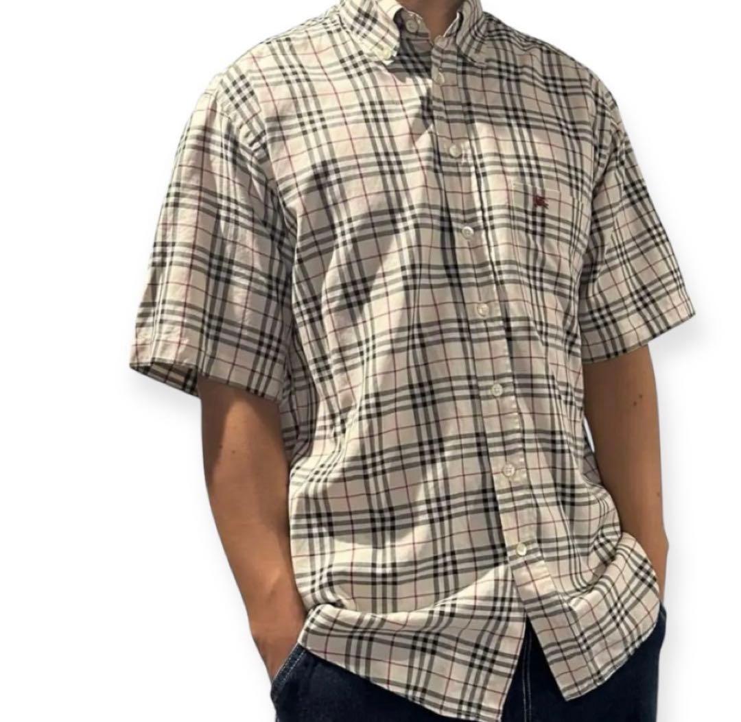 バーバリーロンドンメンズシャツ ノバチェック 半袖シャツ - メルカリ